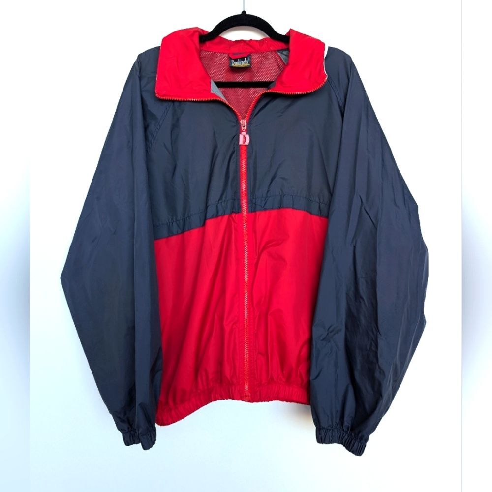 Vintage Dunbrooke Distinctive Images Colorblock Windbreaker w Retractable Hood